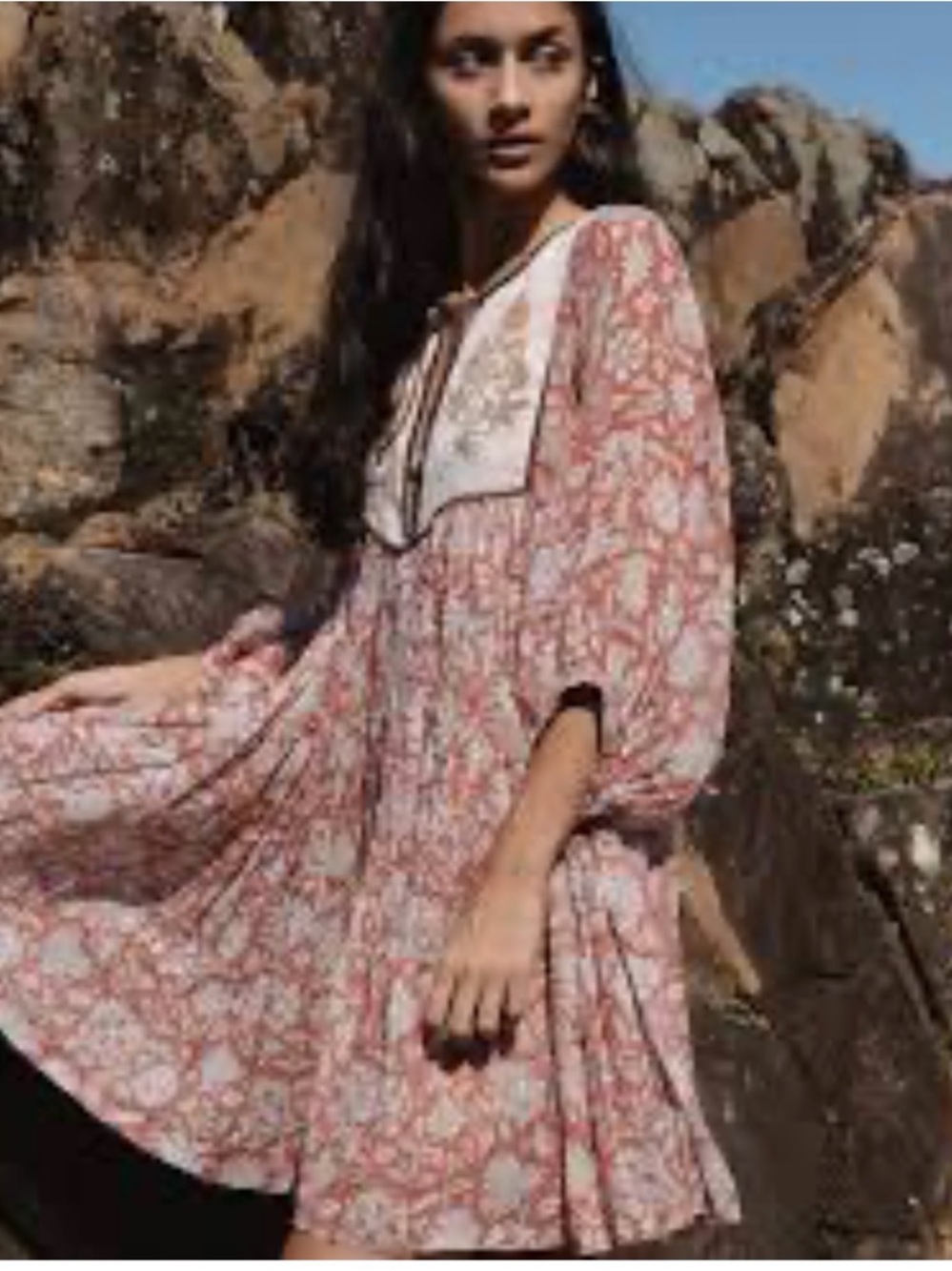 Daughters of India Diya midi dress / size M - Picture 2 of 6